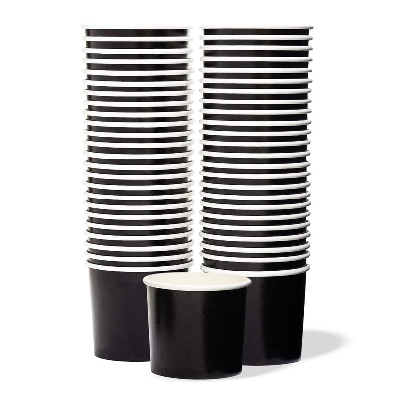 MATICAN Sturdy Black, 50-Count 11-Oz Disposable Dessert Bowls, Ideal for Hot or Cold Food, Party Supplies Treat Cups for Sundae, Frozen Yogurt, Soup, Black - Image 1